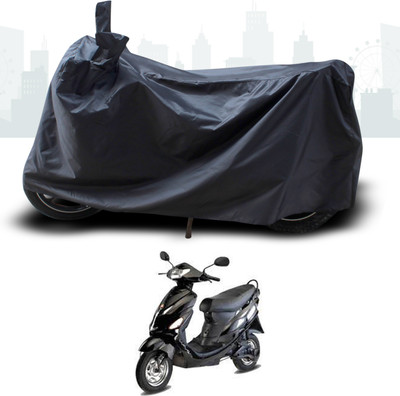SEBONGO Two Wheeler Cover for Hero(Electric Wave Dx, Black)