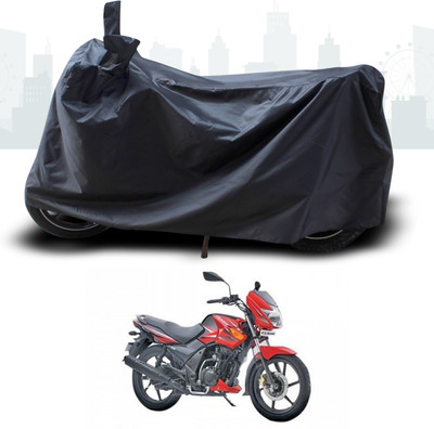 SEBONGO Two Wheeler Cover for TVS(Flame DS 125, Black)