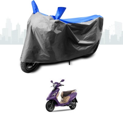 SEBONGO Two Wheeler Cover for TVS(Scooty Zest 110, Blue, Grey)