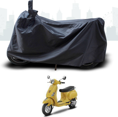 ANTHUB Two Wheeler Cover for Piaggio(Vespa LX 125, Black)
