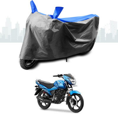 GOSHIV-car and bike accessories Two Wheeler Cover for TVS(Victor New, Blue)