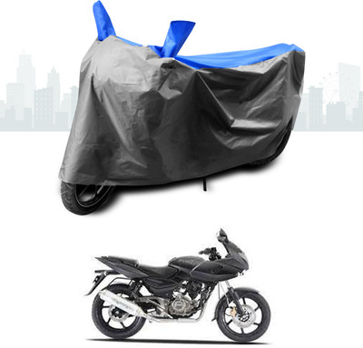 SEBONGO Two Wheeler Cover for Bajaj(Pulsar 220 DTS-i, Grey)