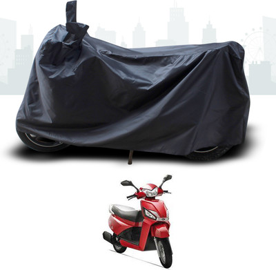 SEBONGO Two Wheeler Cover for Mahindra(Gusto, Black)