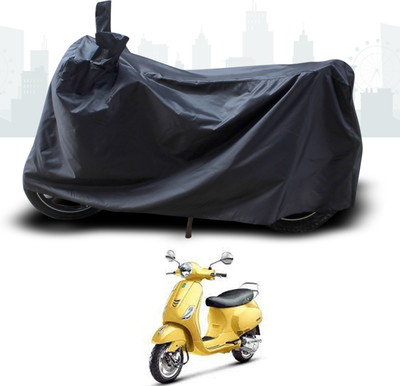 ANTHUB Two Wheeler Cover for Piaggio(Vespa VXL 125, Black)