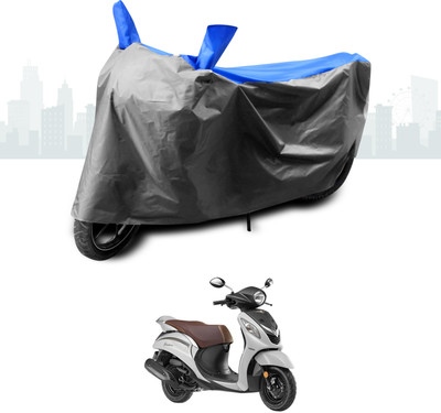 ANTHUB Two Wheeler Cover for Yamaha(Fascino, Blue)