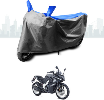 SEBONGO Two Wheeler Cover for Bajaj(Pulsar RS 200, Blue)