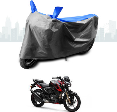 SEBONGO Two Wheeler Cover for TVS(Apache RTR 200 4V, Blue)