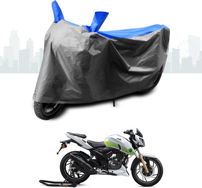 ANTHUB Two Wheeler Cover for TVS(Apache RTR 200 Fi E100, Blue)