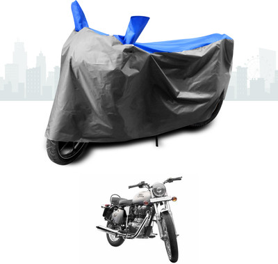 SEBONGO Waterproof Two Wheeler Cover for Royal Enfield(Bullet 350, Blue)