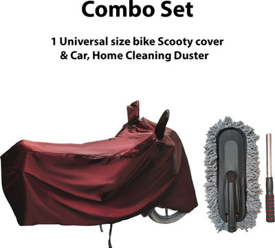 Shelterhub Enterprises Waterproof Two Wheeler Cover for LML(CRD, Maroon)