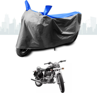 SEBONGO Waterproof Two Wheeler Cover for Royal Enfield(Electra Delux, Blue)