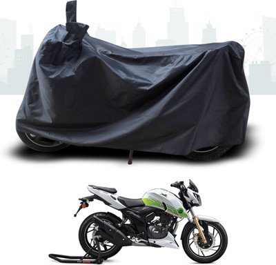ANTHUB Two Wheeler Cover for TVS(Apache, Black)