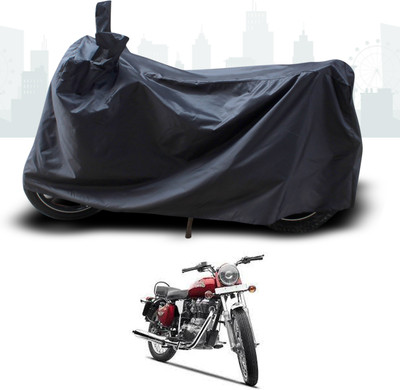 ANTHUB Two Wheeler Cover for Royal Enfield(Bullet Electra Twinspark, Black)