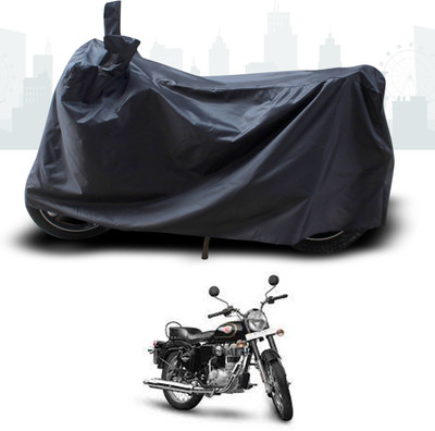 SEBONGO Two Wheeler Cover for Royal Enfield(Standard 350, Black)
