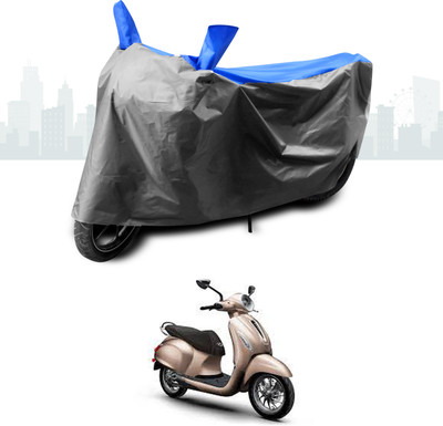 ANTHUB Two Wheeler Cover for Bajaj(Chetak, Grey)