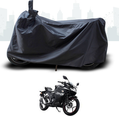 ANTHUB Two Wheeler Cover for Suzuki(Gixxer SF 150, Black)