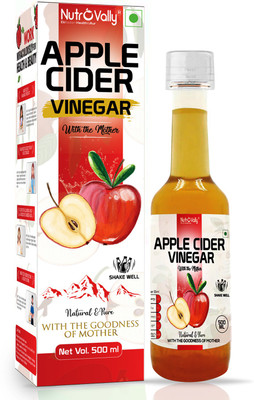 NutroVally Apple Cider Vinegar for Weight Loss With Mother Unfiltered And Undiluted Vinegar(500 ml)