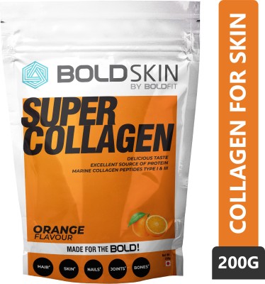 BOLDFIT Collagen Powder For Skin Nails Joints Supplement For Women & Men With Biotin(0.2 kg)