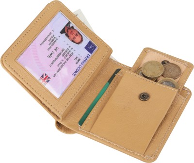 DENNY BLACQ Men Casual Beige Artificial Leather Wallet(7 Card Slots)