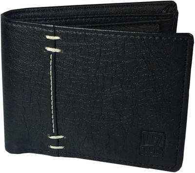 Rozvolt Men Black Artificial Leather Wallet(3 Card Slots)