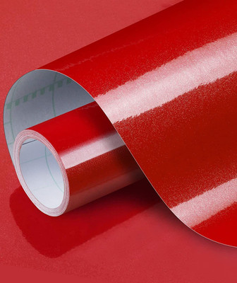 ELECSA Vinyl Decorative Red Wallpaper(L x W: 121 cm x 30 cm)