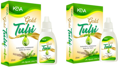 KEVA Gold Tulsi Drop With Immunity Booster [2×20 ml=40 ml] ( Pack Of 2)(Pack of 2, 40 ml)