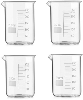 Z GLASS 250 ml Measuring Beaker(Pack of 4)