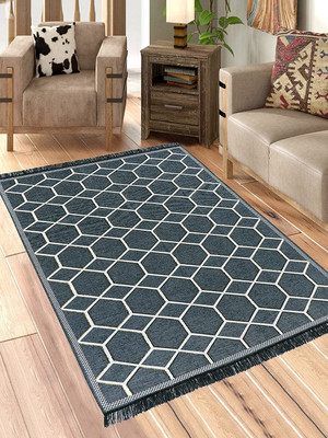 Sparrow world Grey Chenille Area Rug(5 ft,  X 6 ft, Rectangle)