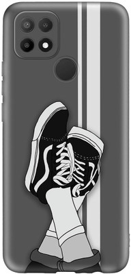 CLASSYPRINT Back Cover for Oppo A15(Grey, White)