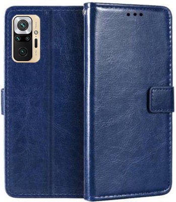 MG Star Flip Cover for Xiaomi Redmi Note 10 Pro Max(Blue, Shock Proof, Pack of: 1)
