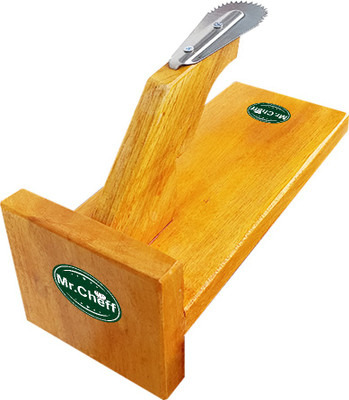 Mr. Cheff Table Top Polished Wooden Yellow Coconut Scraper(set of 1)