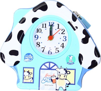 Globular Cute Attractive House Piggy Bank with Battery Operated Clock Coin Bank(Multicolor)