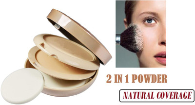 MYEONG THE NEW 2 IN 1 POWDER WITH NATURAL COVERAGE DRY FACE SKIN FREE COMPACT Compact(BEIGE, 23 g)