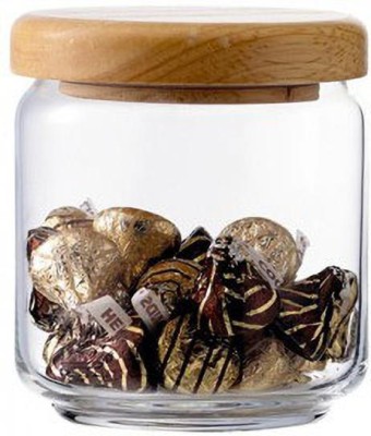 Ocean Glass Cookie Jar  - 500 ml(Pack of 2, Clear)