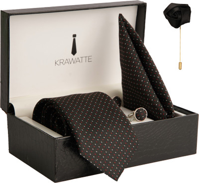 KRAWATTE Satin Tie & Cufflink(Multicolor)