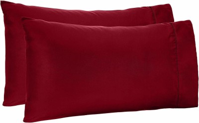 CCWB Plain Pillows Cover(Pack of 2, 68.58 cm*45.72 cm, Maroon)