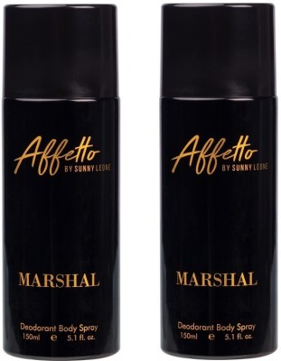 Affetto By Sunny Leone Marshal-150Ml Deodorant Spray  -  For Women(150 ml, Pack of 2)