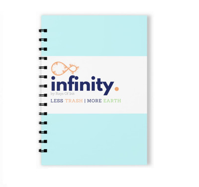 Rays Of Ink Reusable Notebook A5 Notebook Unruled 40 Pages(Sky Blue)