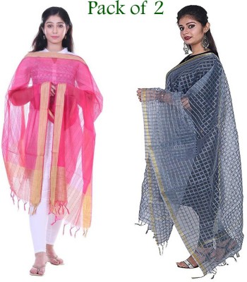 oxcop Poly Chanderi Solid Women Dupatta