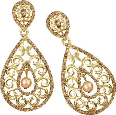Styylo Jewels Diva Style Cubic Zirconia Alloy Chandbali Earring