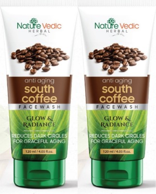 Nature Vedic South-Coffee Facewash Pack of 2 Face Wash(240 ml)