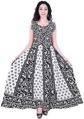 Shrisay fashion Anarkali Gown(Black)