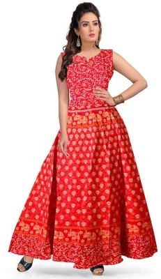 Shrisay fashion Anarkali Gown(Red)