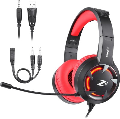 Zoook Stealth Wired Gaming Headset(Red, On the Ear)