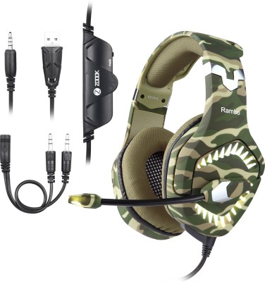 Zoook Rambo Wired Gaming Headset(Green, On the Ear)
