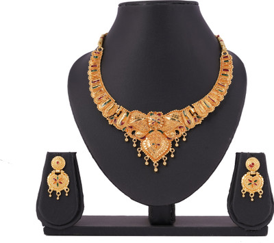 Laksh Alloy Gold-plated Gold Jewellery Set(Pack of 1)