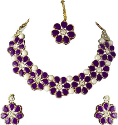 CATALYST Alloy Gold-plated Purple Jewellery Set(Pack of 1)