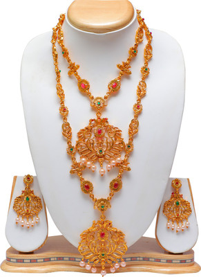 Swarajshop Alloy Gold-plated Multicolor Jewellery Set(Pack of 1)