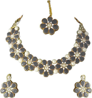 CATALYST Alloy Gold-plated Grey Jewellery Set(Pack of 1)