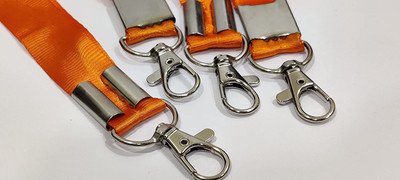 Dotpot Lanyards with Badge Clip with 24mm or 1 inch Lanyard(Orange)